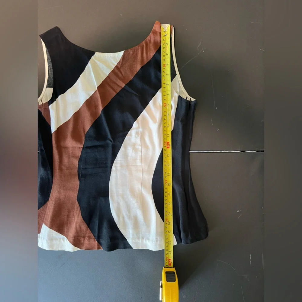 Kate Spade New York Tatiana Rio Swirl Crepe sleeveless top Size 4